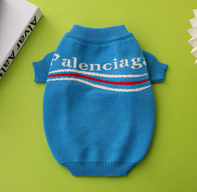 Doggie Haute Couture Pawlenciaga Dog Sweater | Knit Dog Sweater