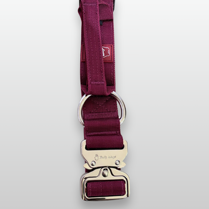 1.5" Tactical Collar with Handle - Cherry Wine