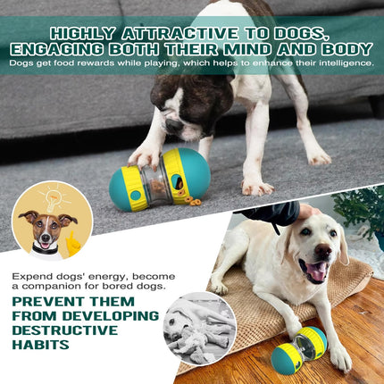 Oval Slow Feeder & Treat Dispenser Toy for Dogs & Cats