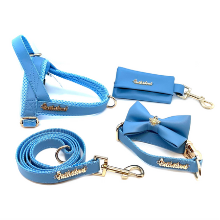 Puccissimé Pet Couture Maya Blue Dog Bow Tie