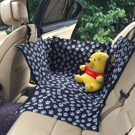 Dog Car Hammock Seat Cover – Waterproof Oxford Pet Travel Mat with Safety Harness