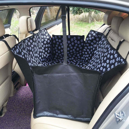 Dog Car Hammock Seat Cover – Waterproof Oxford Pet Travel Mat with Safety Harness