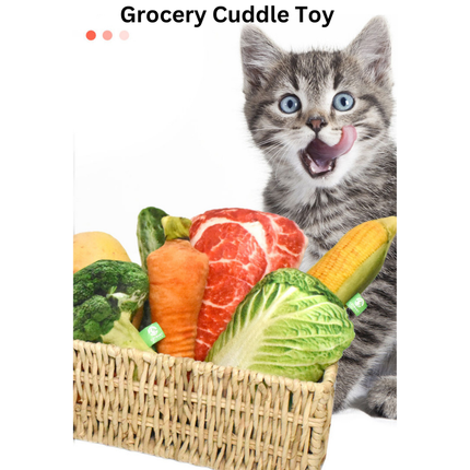 100% Silvervine/Catnip Filled Grocery Cuddle Toy