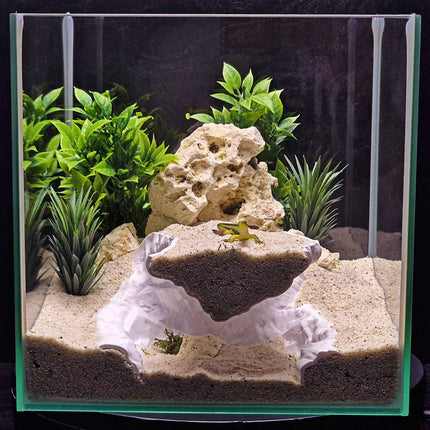 3D Printed Terrarium Cave Passageway - Customizable – Aquarium Cichlid, Pleco, Gecko Hideout - "Bridge Under Troubled Waters" Model