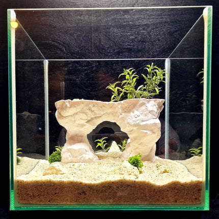 3D Printed Arch Hideout – Aquascape, Terrarium Rock Feature for Cichlids, Plecos, Reptiles - "Arc de Triomphe" Model