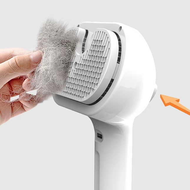 Mogozone Pet Hair removal Brush Pet Spray Massage Comb sterilization self-cleaning comb With handle Cat Steam Brush