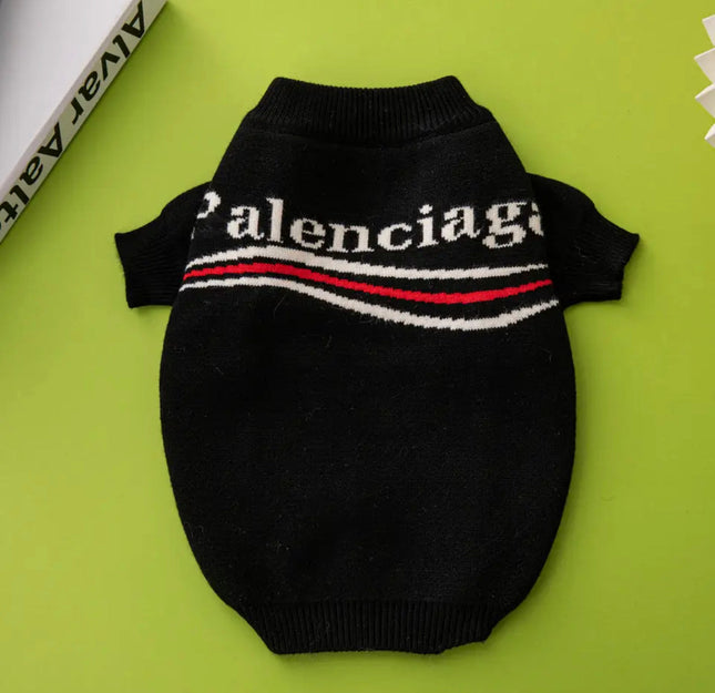Doggie Haute Couture Pawlenciaga Dog Sweater | Knit Dog Sweater