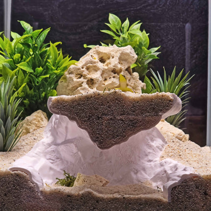 3D Printed Terrarium Cave Passageway - Customizable – Aquarium Cichlid, Pleco, Gecko Hideout - "Bridge Under Troubled Waters" Model