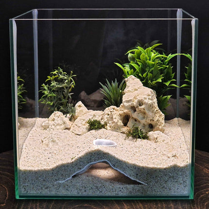 Terrarium Decor – Hideout Cave for Terrarium, Aquarium - Customizable Sizing - "One Way Inn" Model