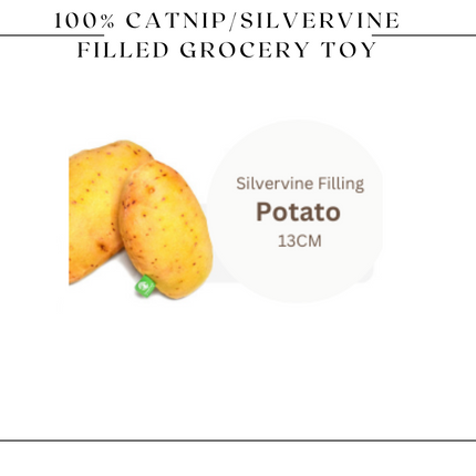100% Silvervine/Catnip Filled Grocery Cuddle Toy