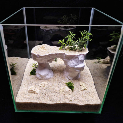 3D Printed Arch Hideout – Aquascape, Terrarium Rock Feature for Cichlids, Plecos, Reptiles - "Arc de Triomphe" Model