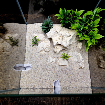 Terrarium Cave & Aquarium Tunnel | 3D Printed Under-Sand Hide for Aquascaping, Cichlids, Shrimp, and Reptiles - "Corner Office" Model