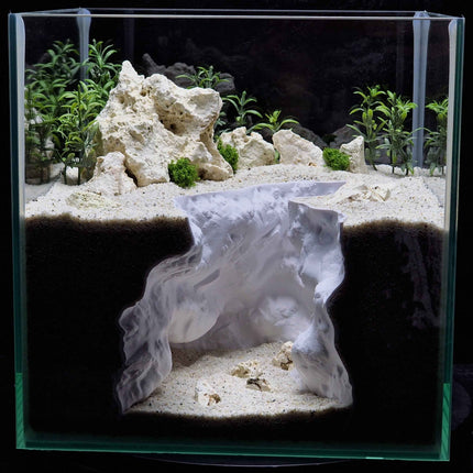 3D Printed Cave Decor – Deep Rift for Terrarium & Aquarium - Customizable Sizing - "Ripped Earth" Model