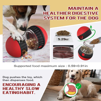 Oval Slow Feeder & Treat Dispenser Toy for Dogs & Cats