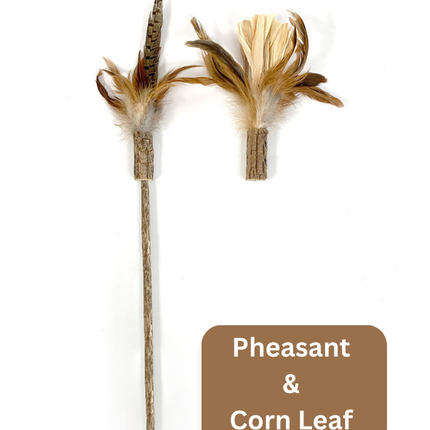 Silvervine Rod Replaceable Teaser Set - 2 Heads & 1 Rod