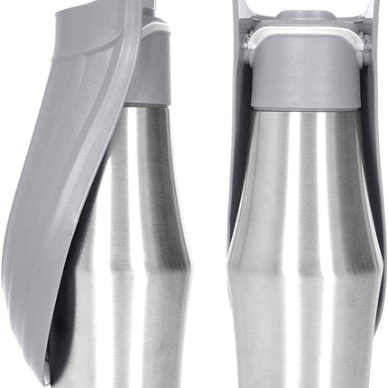750ml Portable Dog Water Bottle – Stainless Steel Pet Water Dispenser with Silicone Bowl