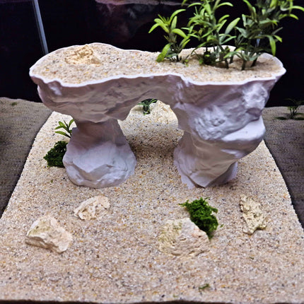 3D Printed Arch Hideout – Aquascape, Terrarium Rock Feature for Cichlids, Plecos, Reptiles - "Arc de Triomphe" Model