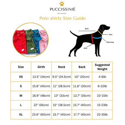 Puccissimé Pet Couture Dark Teal Cotton Dog Shirt