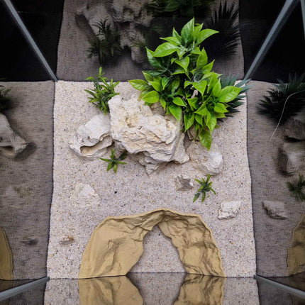 3D Printed Terrarium Rock Rift Feature – Hideout for Terrarium, Aquarium - Fully Customizable Sizing - "Need A Bigger Sinkhole" Model