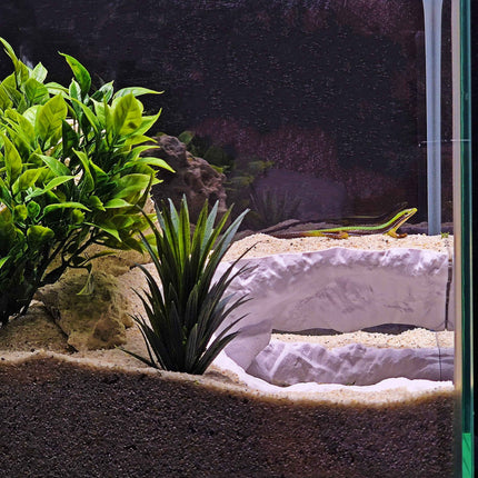 3D Printed Terrarium Cave Passageway - Customizable – Aquarium Cichlid, Pleco, Gecko Hideout - "Bridge Under Troubled Waters" Model