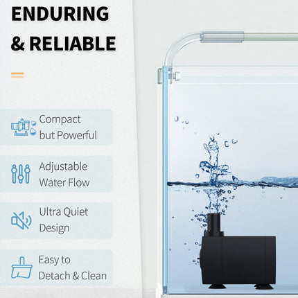 Pawfly Aquarium 80 GPH Submersible Water Pump 4 W Compact Quiet Pump with 2.6 ft. High Lift for Indoor Buckets Fish Tanks and Fountains up to 50 Gallons 🍁 All In One Marketplace Canada