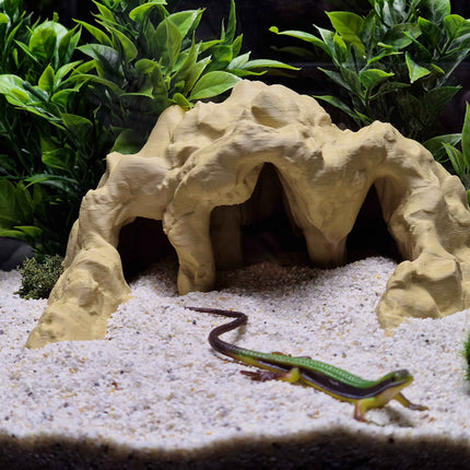 3D Printed Terrarium Reptile and Fish Cave | Natural Desert Rock Hideout - "Three Ways Home" Model