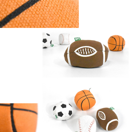100% Silvervine/Catnip Filled Sport Ball Set - 4-Pack
