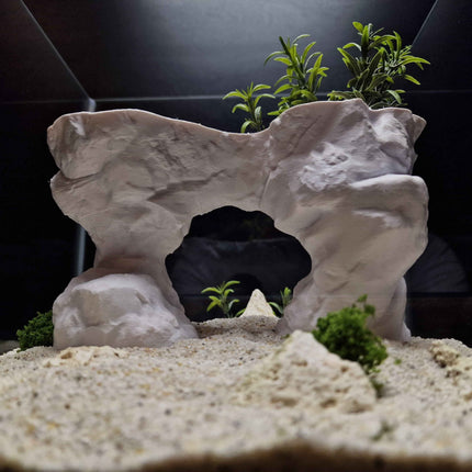 3D Printed Arch Hideout – Aquascape, Terrarium Rock Feature for Cichlids, Plecos, Reptiles - "Arc de Triomphe" Model