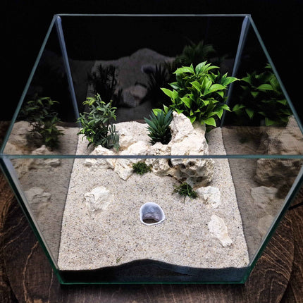 Terrarium Decor – Hideout Cave for Terrarium, Aquarium - Customizable Sizing - "One Way Inn" Model