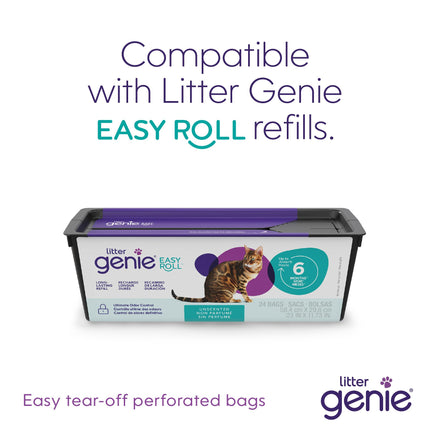 Litter Genie Easy Roll Pail with Refill, 24 Bags