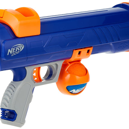 Nerf Dog Tennis Ball Blaster Dog Toy with 1 Ball, 16 in, Blue/Orange 🍁 All In One Marketplace Canada
