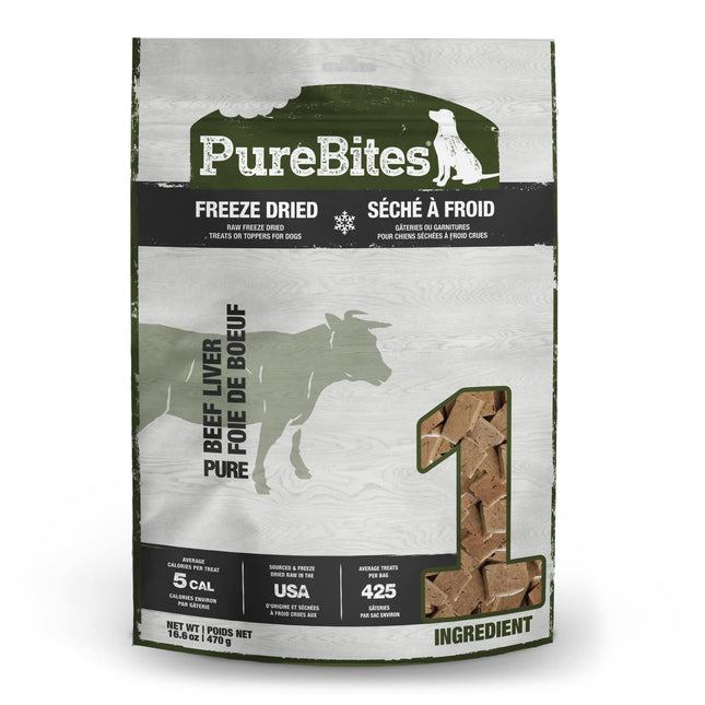PureBites Freeze-Dried Beef Liver Dog Treats, 470 g