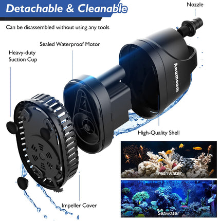 Aoumcom 200GPH Submersible Water Pump, 10W Water Fountain Pump, Aquarium Pump, 750L/H Water Pump with 7ft Power Cord for Garden Fountain, Water Table, Waterfall, Fish Tank, Pond, Hydroponics 🍁 All In One Marketplace Canada