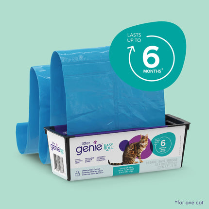 Litter Genie Easy Roll Pail with Refill, 24 Bags