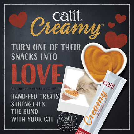 Catit Creamy Tuna Lickable Cat Treats, Mega Pack, 50 Tubes