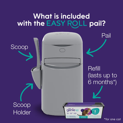 Litter Genie Easy Roll Pail with Refill, 24 Bags