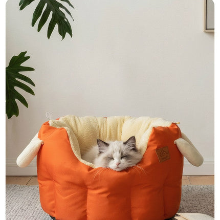 Car pet bed, Portable Warm Pet Handbag Deep Sleep Pet Nest
