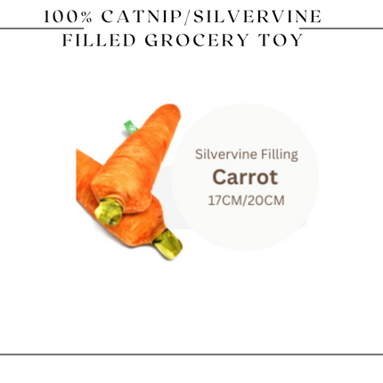 100% Silvervine/Catnip Filled Grocery Cuddle Toy
