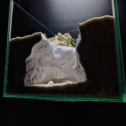 3D Printed Cave Decor – Deep Rift for Terrarium & Aquarium - Customizable Sizing - "Ripped Earth" Model