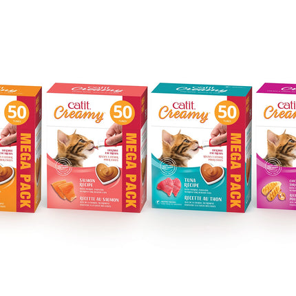 Catit Creamy Cat Treats, Chicken & Shrimp, 50 Tubes