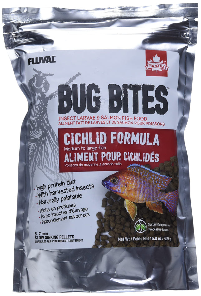 Fluval Bug Bites Cichlid Formula, 450 g