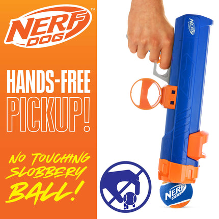 Nerf Dog Tennis Ball Blaster Dog Toy with 1 Ball, 16 in, Blue/Orange 🍁 All In One Marketplace Canada