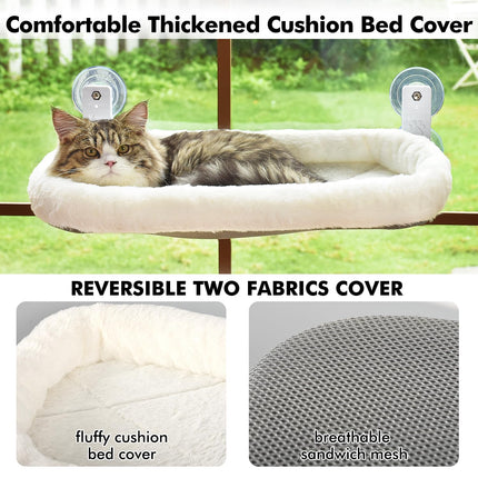 AMOSIJOY Cordless Cat Window Perch, Cat Hammock for Window with 4 Strong Suction Cups, Solid Metal Frame and Soft Cover, Foldable Cat Beds for Indoor Cats… 🍁 All In One Marketplace Canada