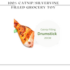 100% Catnip Filled - 
Drumstick Cuddle Toy 
20CM