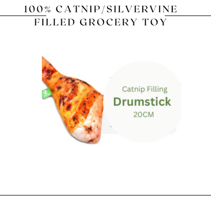 100% Silvervine/Catnip Filled Grocery Cuddle Toy
