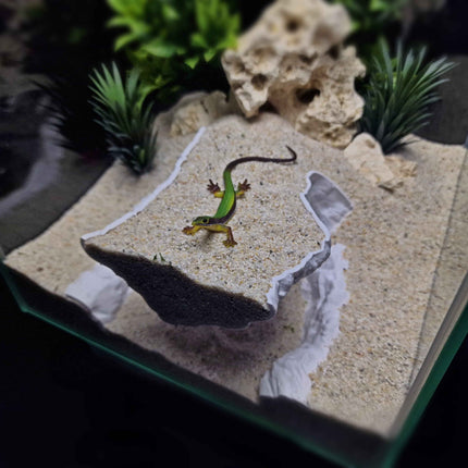 3D Printed Terrarium Cave Passageway - Customizable – Aquarium Cichlid, Pleco, Gecko Hideout - "Bridge Under Troubled Waters" Model