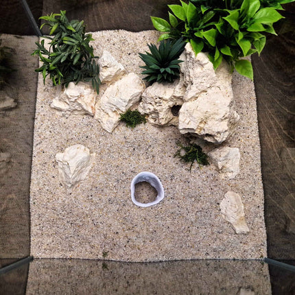 Terrarium Decor – Hideout Cave for Terrarium, Aquarium - Customizable Sizing - "One Way Inn" Model