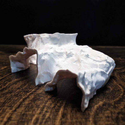 3D Printed Terrarium Cave – Rock Hideout for Terrarium, Aquarium - Customizable Sizing - "Offset Chamber" Model