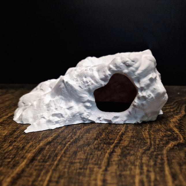 PhD Aqua Fabrication Aquarium Decor Cave - 3D Printed Fish Hide - Single Entrance Rock Den - "Brackish Den" Model