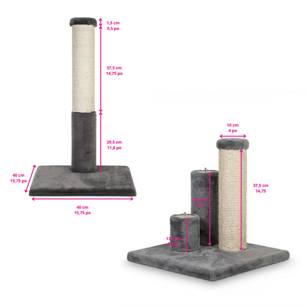 Noba Evolution - 4 in 1 Scratching post - White Faux fur